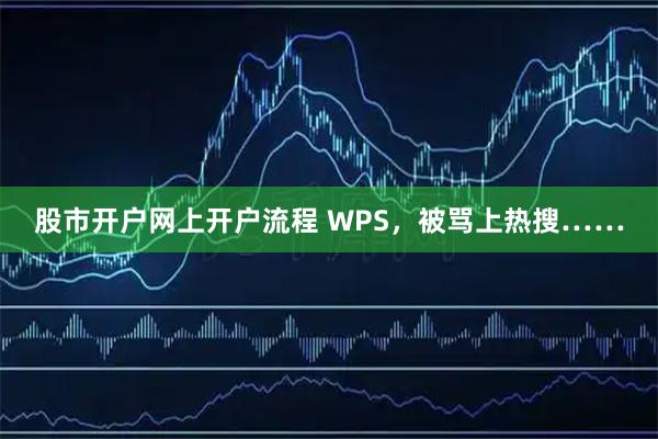 股市开户网上开户流程 WPS，被骂上热搜……